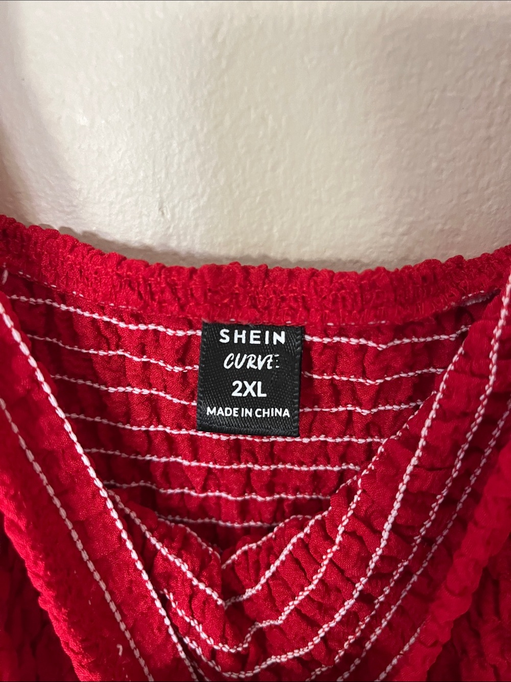 SHEIN Red Maxi Dress with Ruffle Straps - Picture 2 of 3